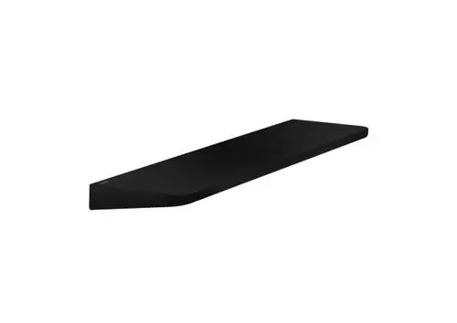 Schwarze Wandablage von AXOR, rechteckig mit glatter Oberfläche und abgerundeten Kanten, ohne hervorstehende Elemente. Ideal zur praktischen Nutzung in verschiedenen Räumen.